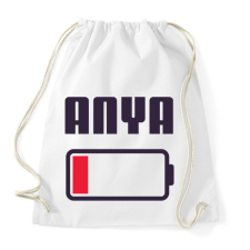 PRINTFASHION Anya kimerült - Sportzsák, Tornazsák - Fehér tornazsák