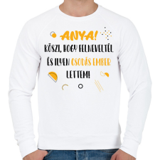 PRINTFASHION Anya! Köszi, hogy felneveltél - Férfi pulóver - Fehér férfi pulóver, kardigán