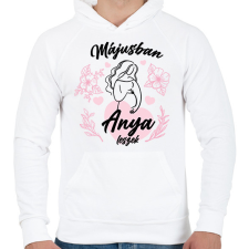 PRINTFASHION Anya leszek - Hónappal (fekete) - Férfi kapucnis pulóver - Fehér férfi pulóver, kardigán