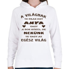 PRINTFASHION Anya - Női kapucnis pulóver - Fehér