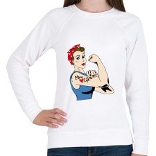 PRINTFASHION Anya - Női pulóver - Fehér női pulóver, kardigán