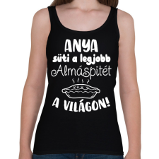 PRINTFASHION Anya süti a legjobb almáspitét a világon - Női atléta - Fekete női trikó