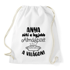 PRINTFASHION Anya süti a legjobb almáspitét a világon - Sportzsák, Tornazsák - Fehér tornazsák