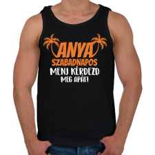 PRINTFASHION Anya szabadnapos - Férfi atléta - Fekete atléta, trikó