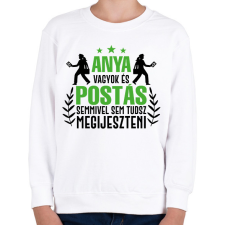 PRINTFASHION Anya vagyok és postás - Gyerek pulóver - Fehér gyerek pulóver, kardigán
