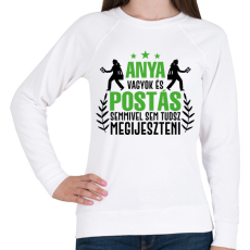 PRINTFASHION Anya vagyok és postás - Női pulóver - Fehér