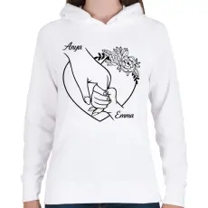 PRINTFASHION Anyai kéz - Női kapucnis pulóver - Fehér
