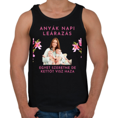 PRINTFASHION Anyák napi leárazás - Férfi atléta - Fekete