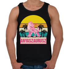 PRINTFASHION Anyaszaurusz - lány - Férfi atléta - Fekete atléta, trikó