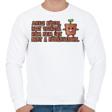 PRINTFASHION Anyu köszi hogy vigyáztál rám - Férfi pulóver - Fehér