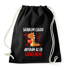 PRINTFASHION Anyukám az én szerelmem - Sportzsák, Tornazsák - Fekete tornazsák