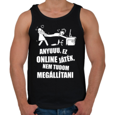 PRINTFASHION Anyuuu, ez online játék - Férfi atléta - Fekete atléta, trikó