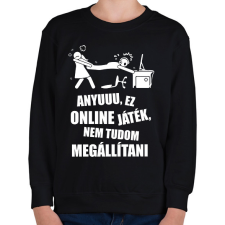 PRINTFASHION Anyuuu, ez online játék - Gyerek pulóver - Fekete gyerek pulóver, kardigán