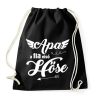 PRINTFASHION Apa, a fia első hőse - Sportzsák, Tornazsák - Fekete