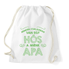 PRINTFASHION Apa a hős - Sportzsák, Tornazsák - Fehér