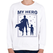 PRINTFASHION Apa a hősöm - Gyerek pulóver - Fehér gyerek pulóver, kardigán