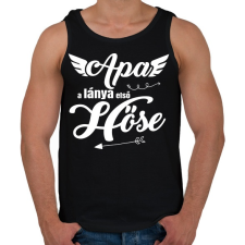 PRINTFASHION Apa, a lánya első hőse - Férfi atléta - Fekete atléta, trikó