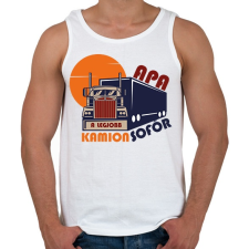 PRINTFASHION Apa a legjobb kamionsofőr - Férfi atléta - Fehér atléta, trikó