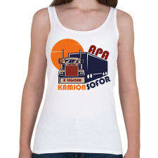 PRINTFASHION Apa a legjobb kamionsofőr - Női atléta - Fehér női trikó