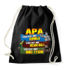 PRINTFASHION Apa a legkeményebb - Sportzsák, Tornazsák - Fekete