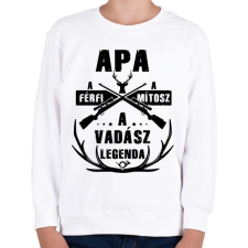 PRINTFASHION Apa a vadász - Gyerek pulóver - Fehér gyerek pulóver, kardigán