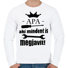 PRINTFASHION Apa aki... - Férfi pulóver - Fehér férfi pulóver, kardigán