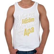 PRINTFASHION Apa az én hősöm - Férfi atléta - Fehér atléta, trikó