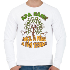 PRINTFASHION Apa bank - Férfi pulóver - Fehér férfi pulóver, kardigán