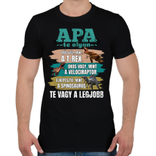 PRINTFASHION Apa dinós - Férfi póló - Fekete férfi póló