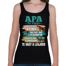 PRINTFASHION Apa dinós - Női atléta - Fekete