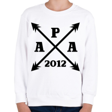 PRINTFASHION apa egyedi évszámmal fekete - Gyerek pulóver - Fehér