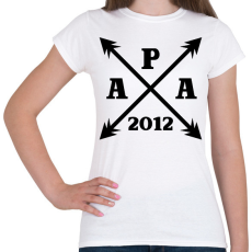 PRINTFASHION apa egyedi évszámmal fekete - Női póló - Fehér