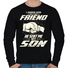 PRINTFASHION APA és FIA a legjobb barátok - Férfi pulóver - Fekete