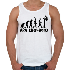 PRINTFASHION APA EVOLÚCIÓ - Férfi atléta - Fehér atléta, trikó