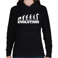 PRINTFASHION APA evolúció - Női kapucnis pulóver - Fekete női pulóver, kardigán