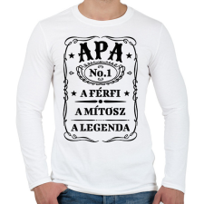 PRINTFASHION Apa - fekete - Férfi hosszú ujjú póló - Fehér férfi póló