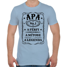 PRINTFASHION Apa - fekete - Férfi póló - Világoskék férfi póló