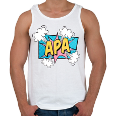 PRINTFASHION Apa - Férfi atléta - Fehér