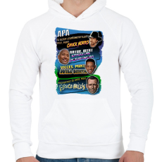 PRINTFASHION Apa - Férfi kapucnis pulóver - Fehér