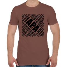 PRINTFASHION APA - Férfi póló - Mogyoróbarna
