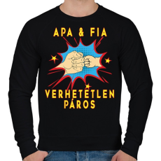 PRINTFASHION APA & FIA - Férfi pulóver - Fekete