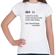 PRINTFASHION Apa (fn) - Női póló - Fehér