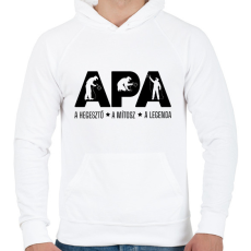 PRINTFASHION Apa - hegesztő - Férfi kapucnis pulóver - Fehér