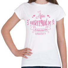 PRINTFASHION Apa hercegnője - Hónappal - Női póló - Fehér