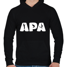 PRINTFASHION Apa horgász - Férfi kapucnis pulóver - Fekete férfi pulóver, kardigán