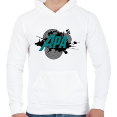 PRINTFASHION apa hős - Férfi kapucnis pulóver - Fehér