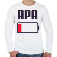 PRINTFASHION Apa kimerült - Férfi hosszú ujjú póló - Fehér