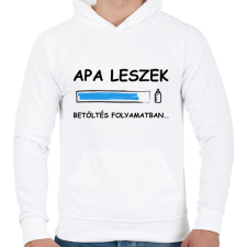 PRINTFASHION Apa leszek betöltése folyamatban - Férfi kapucnis pulóver - Fehér férfi pulóver, kardigán