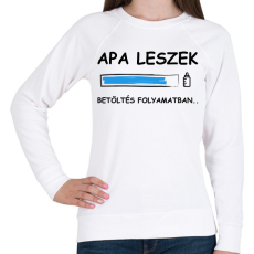 PRINTFASHION Apa leszek betöltése folyamatban - Női pulóver - Fehér