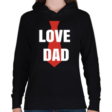 PRINTFASHION Apa love - Női kapucnis pulóver - Fekete